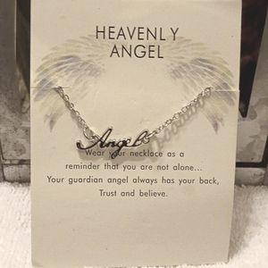 Silver angel necklace